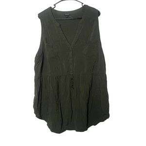 Torrid Olive Sleeveless Blouse